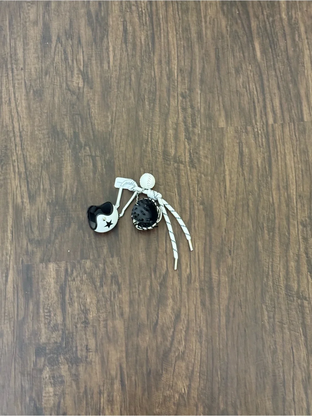 Urban Outfitters Black & White Sports Charm Keychain